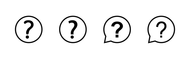 Question icons set. question mark sign and symbol