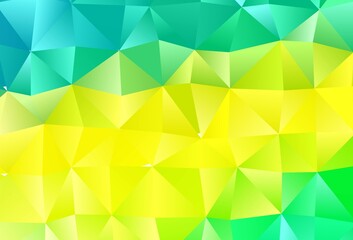 Light Green, Yellow vector abstract mosaic backdrop.