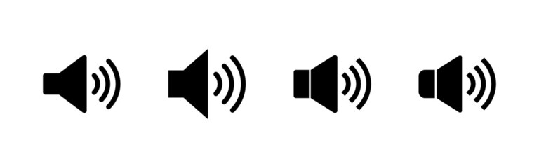 Speaker icons set. volume sign and symbol. loudspeaker icon. sound symbol