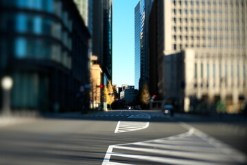 Tokyo,Japan - December 26, 2021: Marunouchi area in the winter morning
