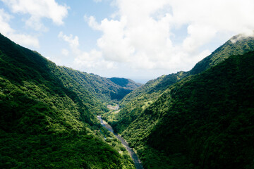 Naklejka premium French Polynesia Island in South Pacific Ocean Mo'orea, Tahiti, Fakarava
