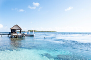 French Polynesia islands in the South Pacific Ocean Mo'orea, Tahiti, and Fakarava