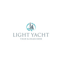 Modern design LIGHT YACTH protect logo design