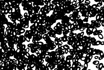 Black and white vector background with bubbles.