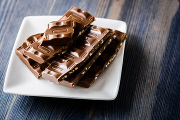 chocolate bar with nuts