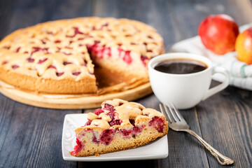 homemade cake with fruit