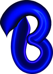 alphabet letter B modern Calligraphy style