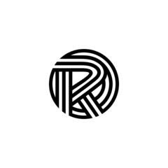 letter R initial monogram logo icon vector template