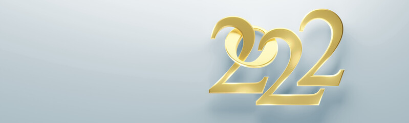 Happy New Year Background. Start to 2022. 3D illustration