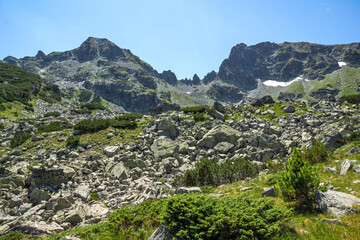 Naklejka premium Landscape of Rila Mountain near The Camel peak, Bulgaria