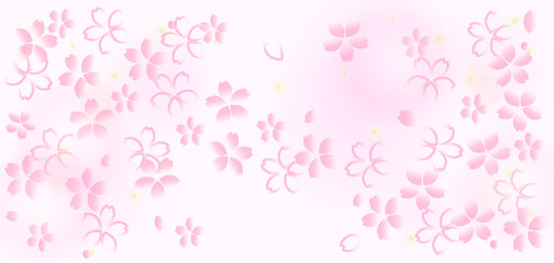 Fototapeta na wymiar 和風のかわいい桜の花の背景