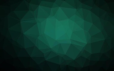 Light Green vector abstract polygonal texture.