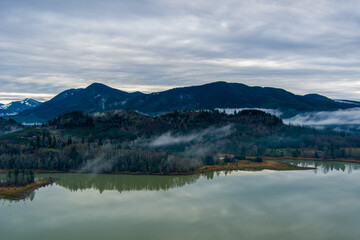 Alder lake in the mountains