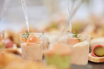 canape with salmon