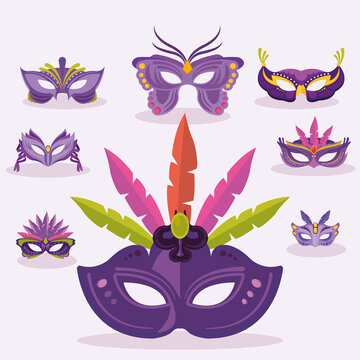 eight purple mask