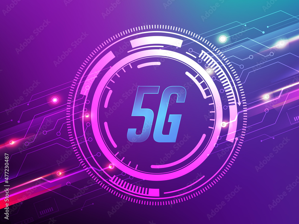 Poster 3d rendering 5g network 5g connection