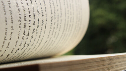 close up of a book