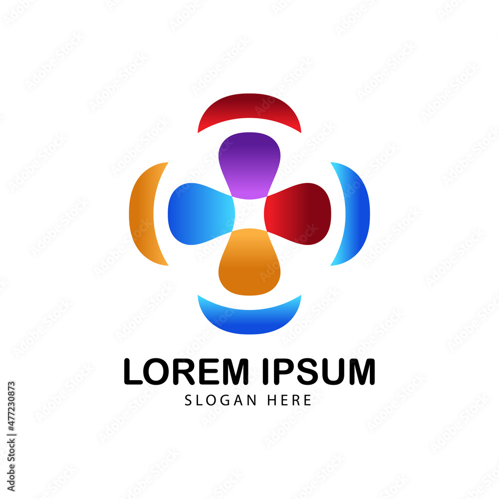 Aufkleber abstract gradient logotype with modern concept. design vector illustration