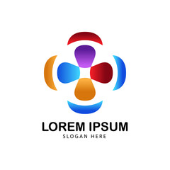 Abstract gradient logotype with modern concept. design vector Illustration