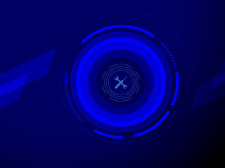 2d illustration futuristic  with background