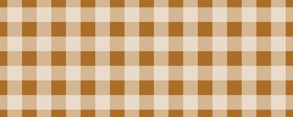 Banner, plaid pattern. Brown on White color. Tablecloth pattern. Texture. Seamless classic pattern background.