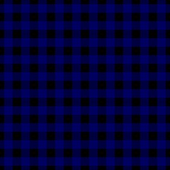 Plaid pattern. Black on Navy color. Tablecloth pattern. Texture. Seamless classic pattern background.