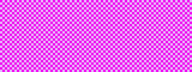 Checkerboard banner. Lavender and Magenta colors of checkerboard. Small squares, small cells. Chessboard, checkerboard texture. Squares pattern. Background.