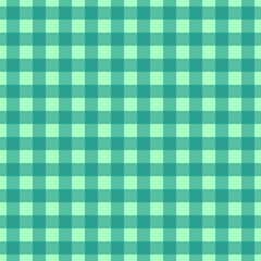 Plaid pattern. Mint on Teal color. Tablecloth pattern. Texture. Seamless classic pattern background.