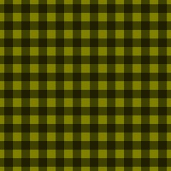 Plaid pattern. Olive on Black color. Tablecloth pattern. Texture. Seamless classic pattern background.