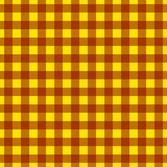 Plaid pattern. Yellow on Maroon color. Tablecloth pattern. Texture. Seamless classic pattern background.