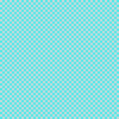 Checkerboard with very small squares. Cyan and Light grey colors of checkerboard. Chessboard, checkerboard texture. Squares pattern. Background.