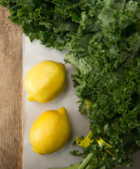 Lemon and kale