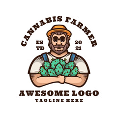 Illustration vector graphic of Cannabis Farmer Logo