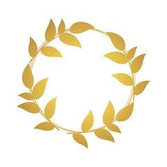 golden laurel wreath image