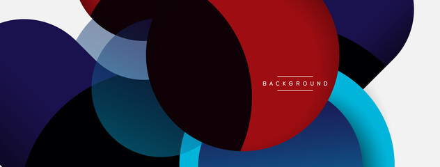 Fototapeta premium Creative geometric wallpaper. Minimal abstract background. Circles composition vector illustration for wallpaper banner background or landing page