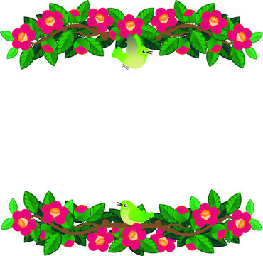 Camellia for document decoration Type A