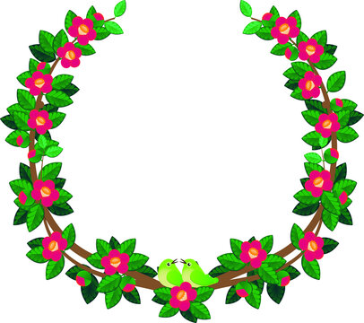 Camellia for document decoration Type B
