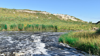 the river in the mountains