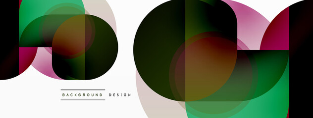 Obraz premium Geometrical minimal wallpaper. Geometric shapes. Vector illustration for wallpaper banner background or landing page