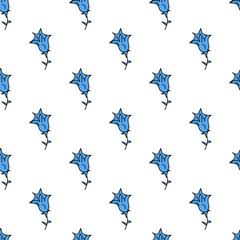 Obraz na płótnie Canvas Bluebell flower Seamless Pattern Design