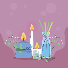 illustration of candles
