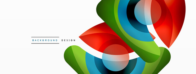 Creative geometric wallpaper. Minimal abstract background. Circle wave and round shapes composition vector illustration for wallpaper banner background or landing page