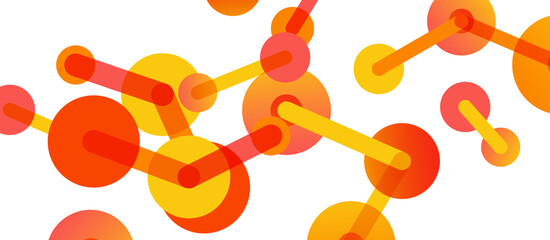 Abstract background. Round dots connected by lines. Trendy techno business template for wallpaper, banner, background or landing