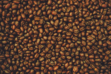 Roasted coffee bean texture