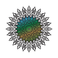 Vector round abstract circle. Luxury Mandala style.