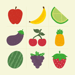 nine organic fruits