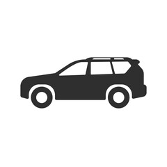 Obraz na płótnie Canvas Simple Car Icon Vector. Flat Hatchback symbol. Perfect Black pictogram illustration on white background.