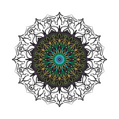 Vector round abstract circle. Luxury Mandala style.
