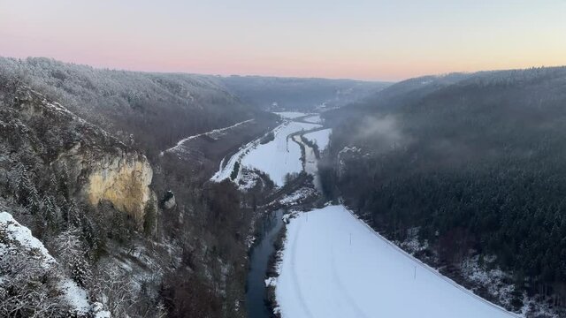 Donaubergland im Winter