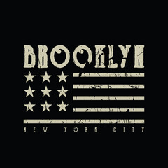 Obraz premium BROOKLYN illustration typography. perfect for t shirt design